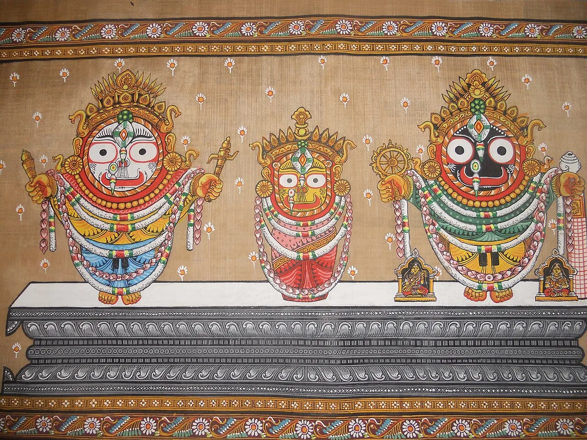 Pattachitra from Raghurajpur, Odisha — Jagannath theme